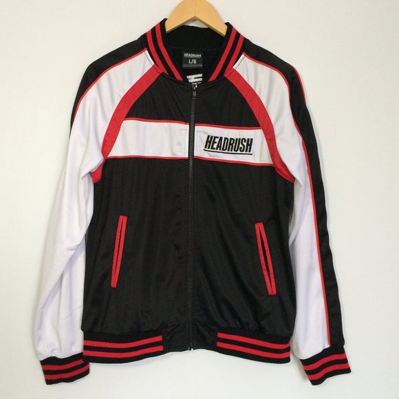 Headrush The Gotlander Womens Track Jacket Large Black Strong Is Beautiful Zip - Picture 1 of 8